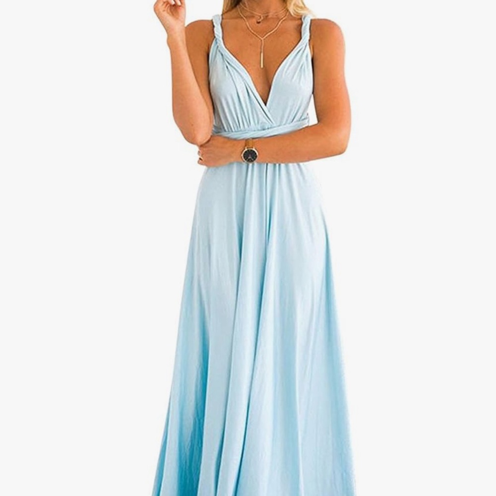 Lot of Bridesmaid Infinity wrap dresses